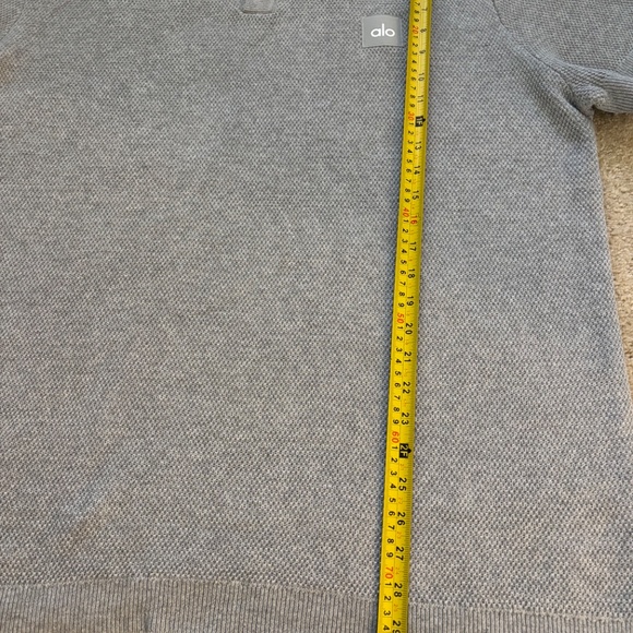 Alo Sports Club Sweater Knit Polo Grey Size XL - Picture 14 of 15